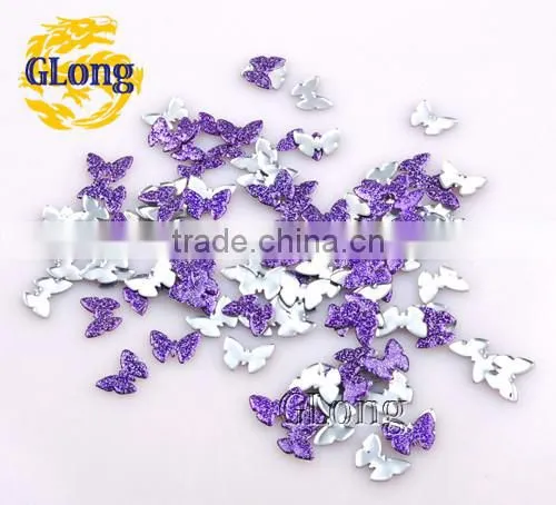 10*13mm Hot Fix Iron-on Nailhead Butterfly Aluminum With Irregular Spots DIY For Bag Shoe Phone Case Garment #GT093A-13P(Mix-s)