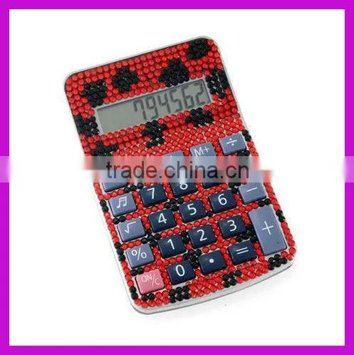School hot selling crystal desk calculator for students BY 1857