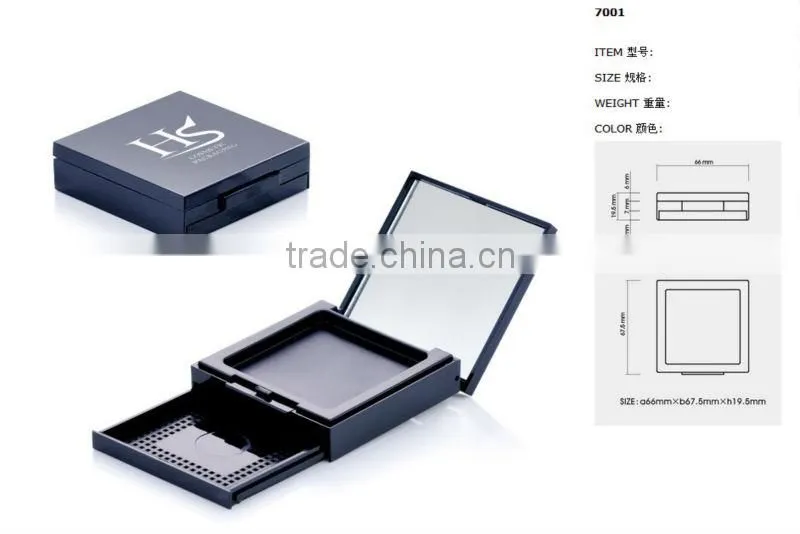 square compact powder case