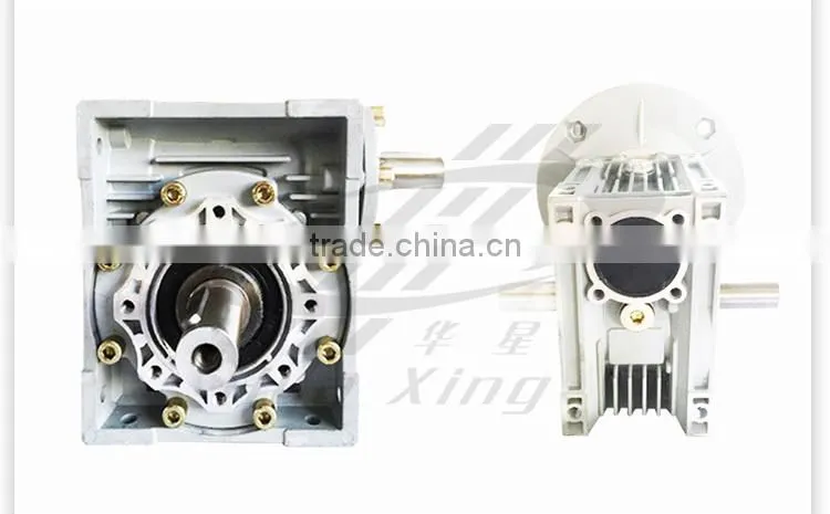 Aluminum housing RV serie double stage NMRW025-150 Worm Speed reducer reduce reductor reduction Gearbox for winch sliding door