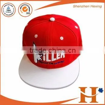 Factory custom 3d embroidery pop hat/plain snapback hats