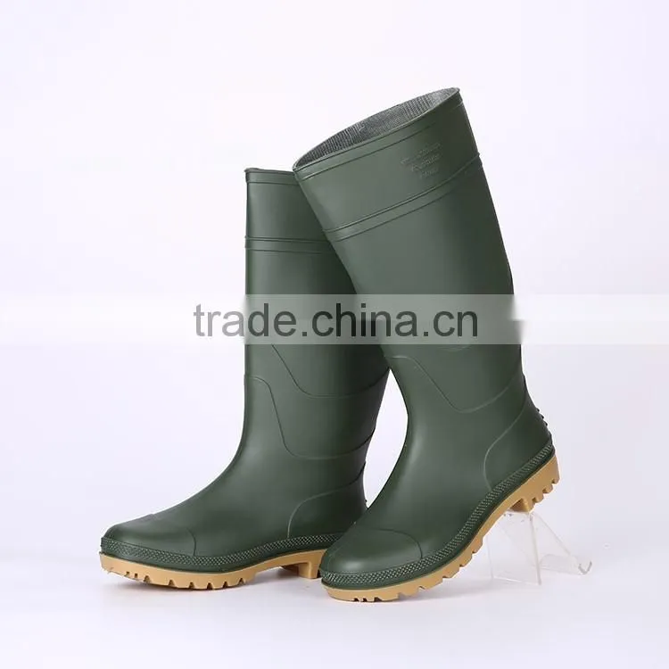 Wholesale simple style plastic pvc rain boots without steel toe, waterproof rain boot covers