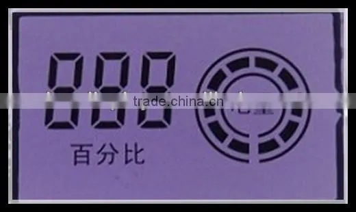 transparent 7-digit 7 segment TN LCD Display