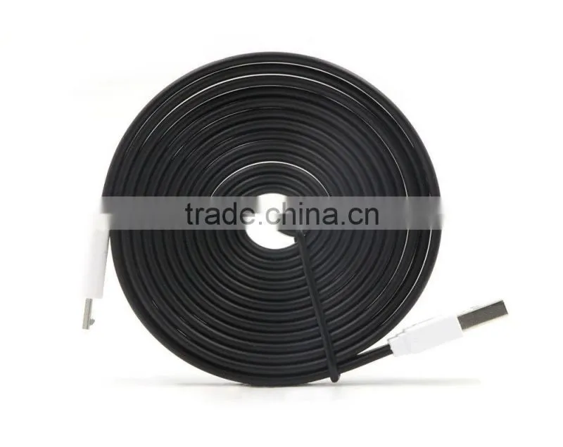 USB Cable 2M Flat Micro Charger Cord for Samsung Galaxy