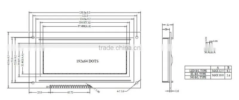 LCD factory, 19264 dot matrix display, liquid crystal display module, character directory