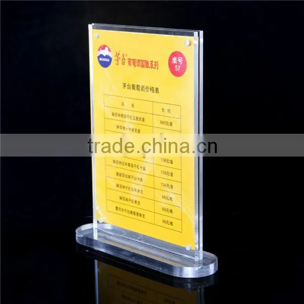 Holder acrylic for table, stand for restaurant, card stand holder