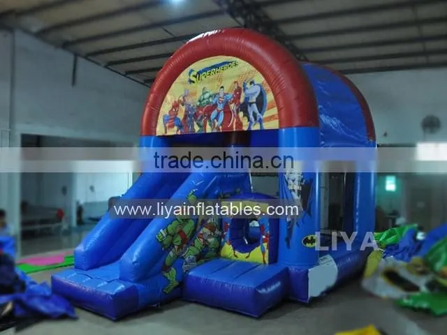 2016 New inflatable mini castle with princess and super hero for kids