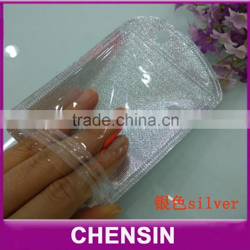 8.5*13cm(3.35*5.1")accessories zip pouch/pvc small bag/plastic packaging sleeve/poly bag