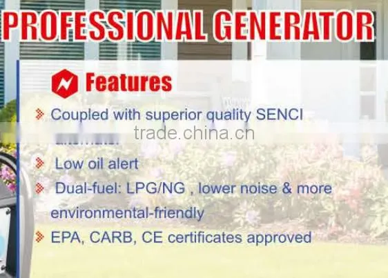 Senci SC2000LPG/NG 6.5HP 2.0kw Natural gas generator set