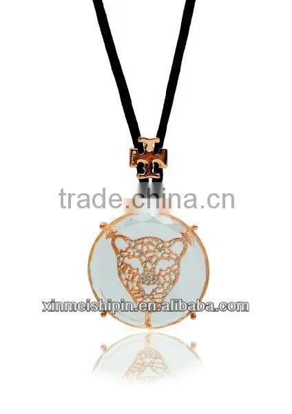 18K Gold Plating necklace & crystal Cat-eyes stone China jewelry LN058-2
