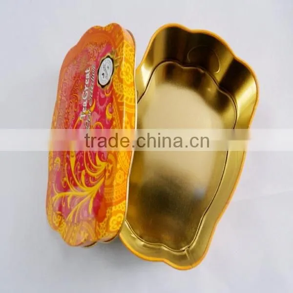 cute flower and durable mooncake metal gift tin box for kids