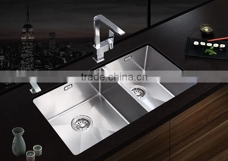 CUPC SUS304 undermount single bowl handmade kitchen sink with round corner