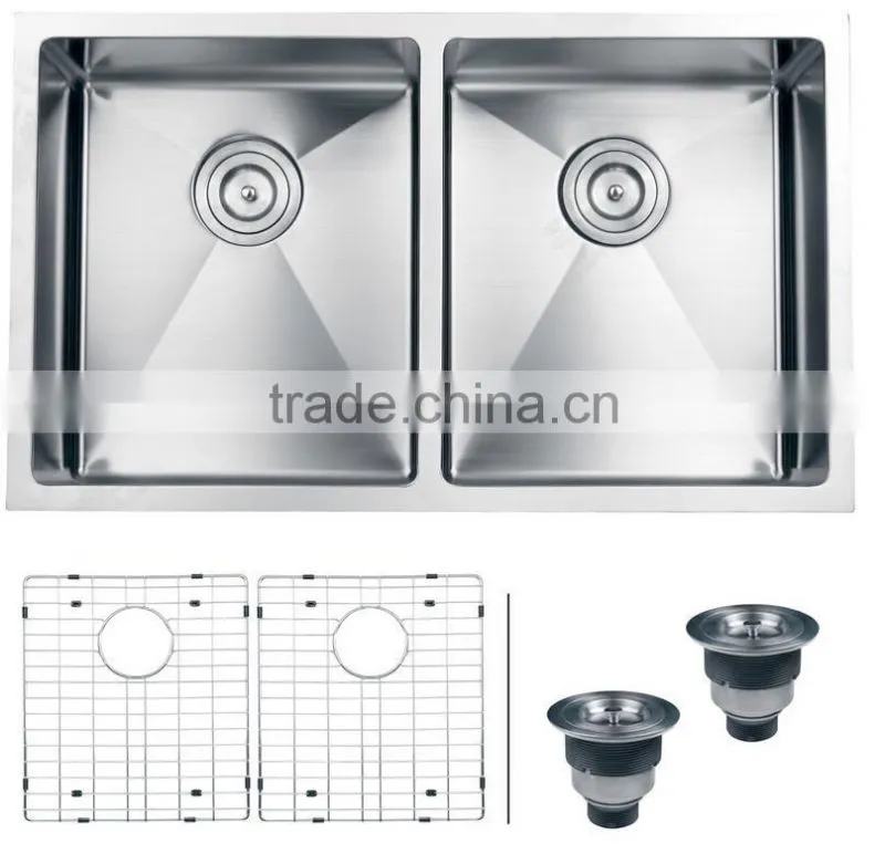Undermount Stainless Steel Double Bowl Kitchen Sink Made in China