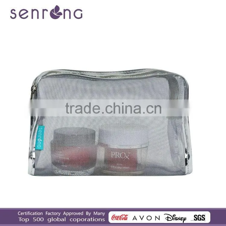 Promotion for Cosmetic bag & portable hand with nylon mesh
