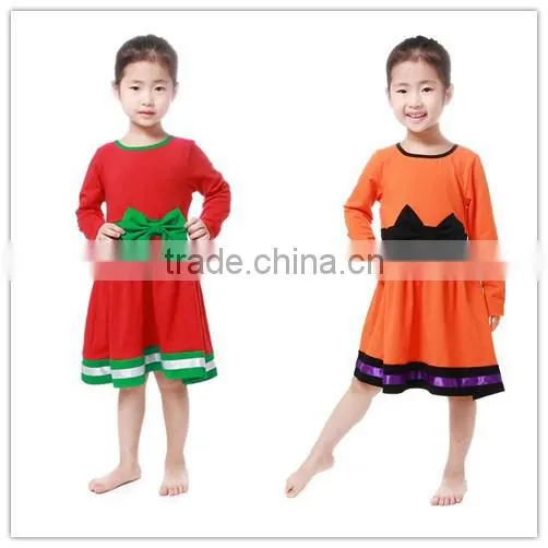 2016 christmas kaiya fall red and black stripe cotton top dress and pant long sleeve little girls boutique remake clothing sets
