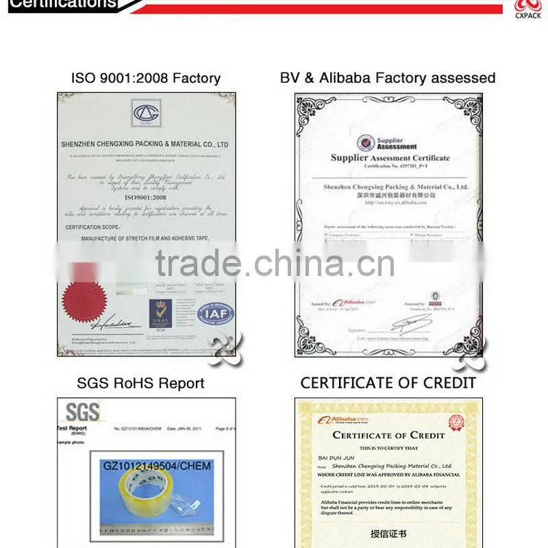 Strong adhesive custom logo printed opp packing tape stationery tape