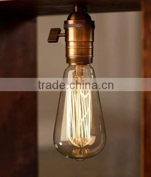 Smoked glass housing 110-240V 40w ST64 edison bulb for decoration