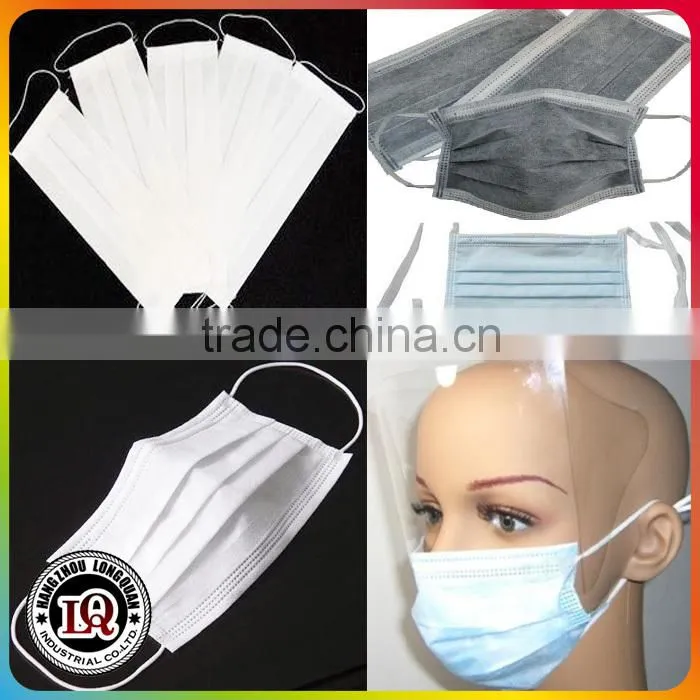Disposable medical nonwoven face mask