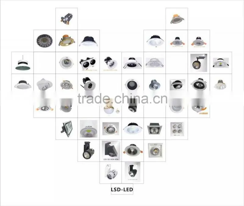 Double head 2 * 25W cob led downlight with epistar chip, CE&RoHS