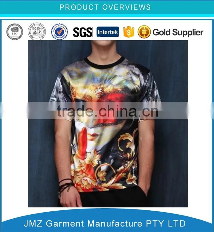 High Quality Men Clothes Custom Fashion Print T-shirt
