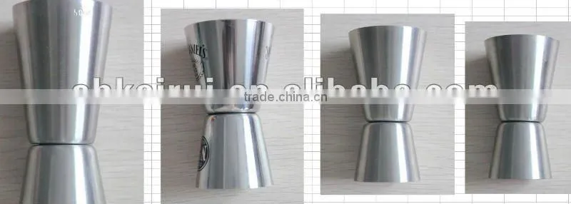 2oz stainless steel and plastic skull shot glass