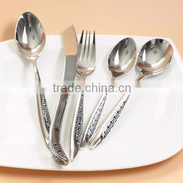 metal spork flatware sterling silver flatware luxury flatware bronze flatware set