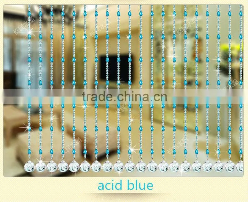 crystal glass Eco-friendly beads curtain for hotel store shop coffee or home decoration hanging door beads curtain