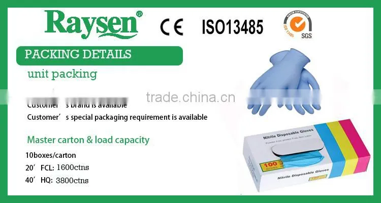 2016 OEM High Quality Nitrile Gloves with CE & ISO Certification