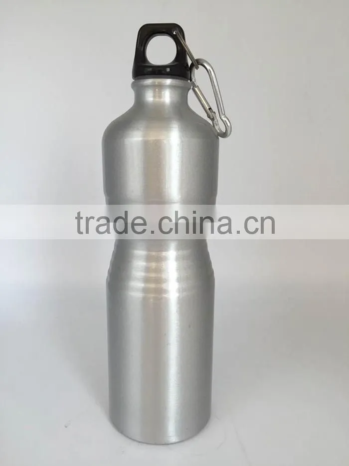Small-bore aluminum sports water bottle