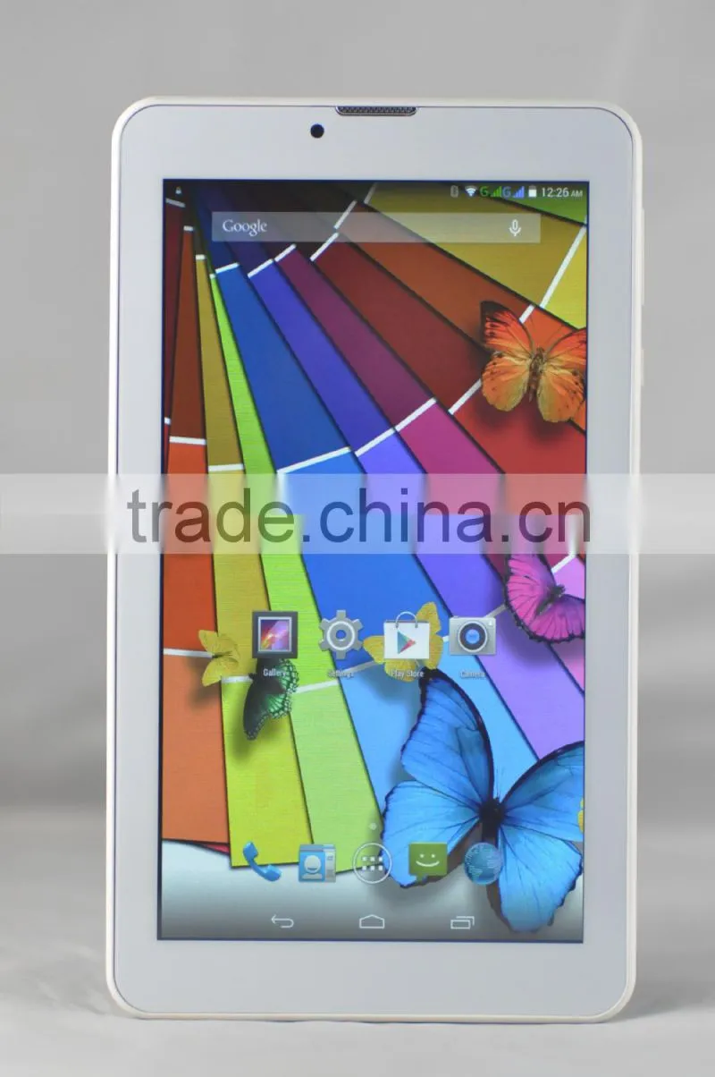 7 inch 3G tablet pc mtk8382 quad core 1024x600IPS 1.3ghz 1+8G 0.3+2.0 camera with GPS/bluetooth/FM