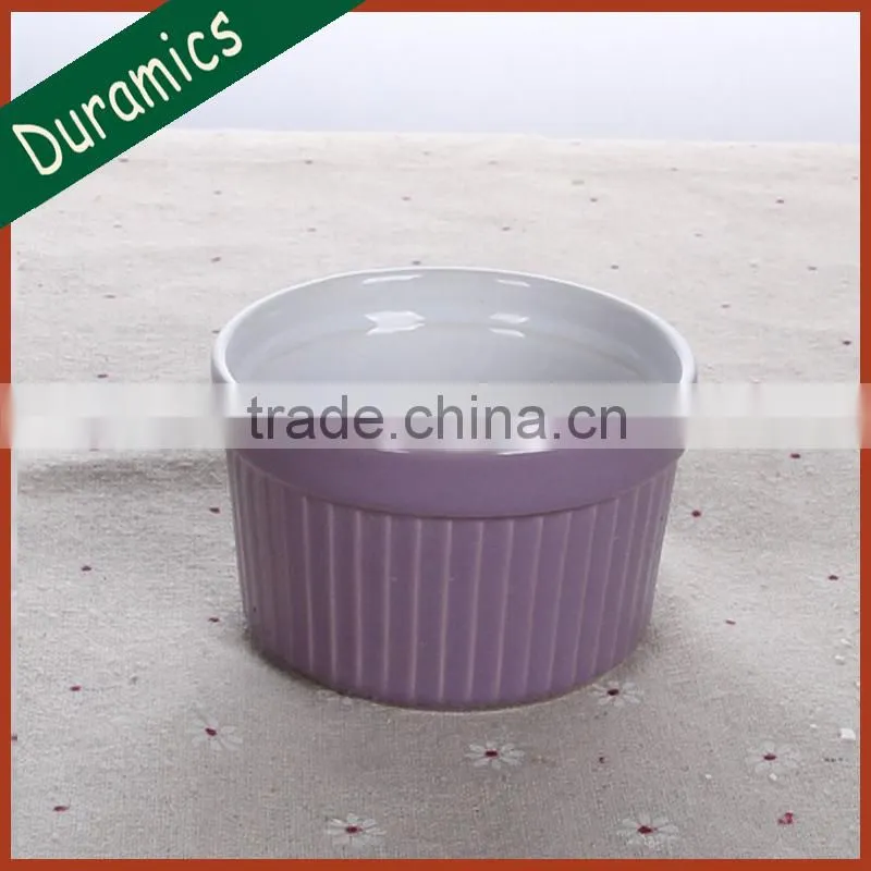 Color ceramic cups terracotta ramekins