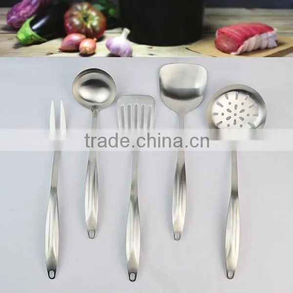 5-Piece Stainless Steel Kitchen Cooking Utensils With Hollow Handle