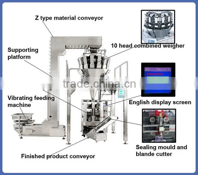 Automatic Potato Chips Packaging Machine/Granule Packaging Machine Electronic Weighng High Accuracy