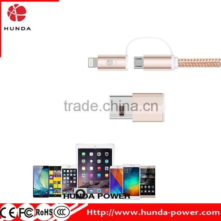 Hunda Factory high speed 3.3ft 2-N-1 MFi Certified Charging Cable