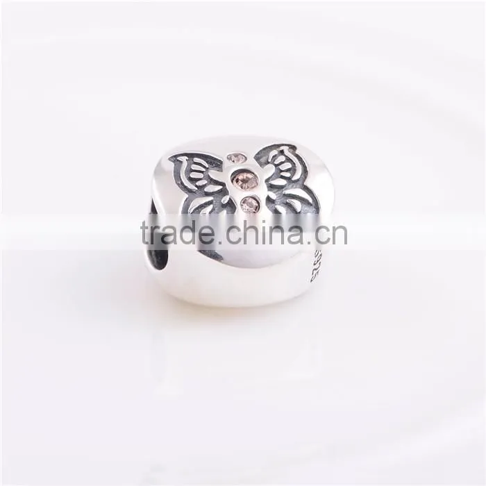 2016 Butterly Custom Design S925 Silver Charm Bracelet
