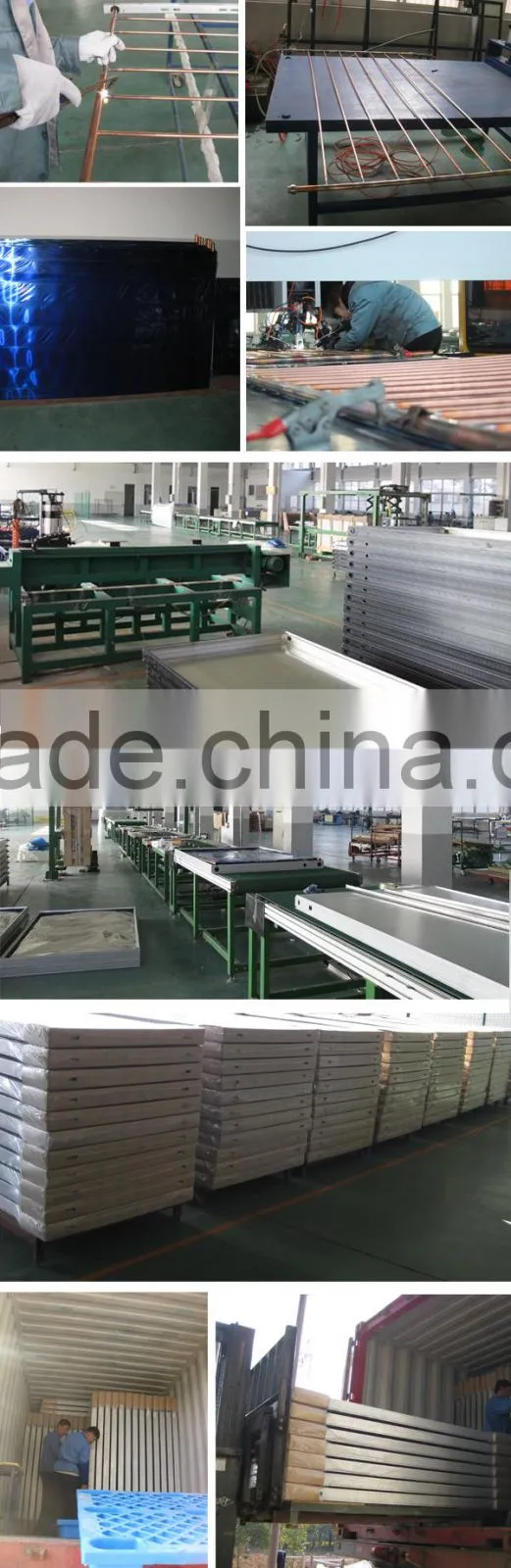 flat plate solar hot water panel with black chrome coating