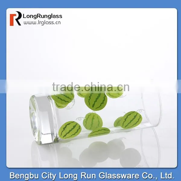 LongRun 8oz watermelon decal glass beverage tumbler