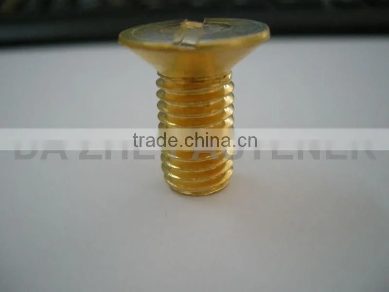 brass flat head solted machine screws