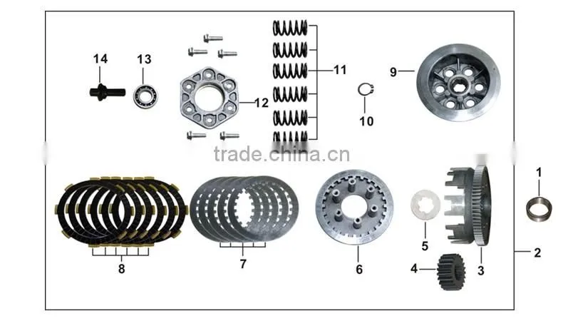 Universal motorcycle parts motorcycle clutch kit