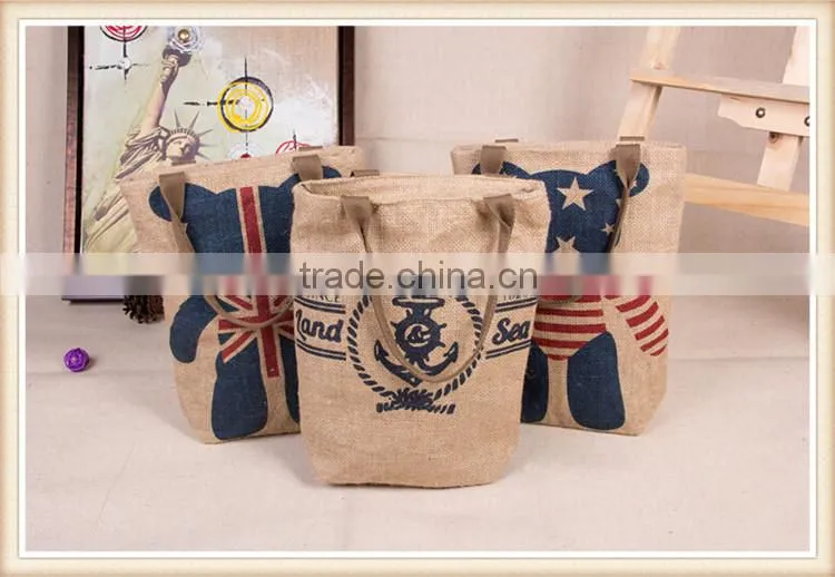 Small bear flag shopping bag