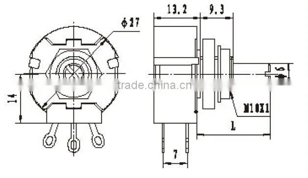 1k ohm potentiometer