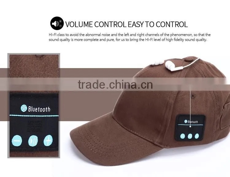 Smart Bluetooth Cap Baseball Cap Sun For Phones Outdoor Sport Bluetooth Stereo Music Hat Wireless headphone
