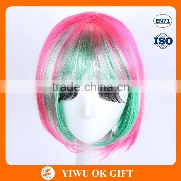 Cheap colorful Japanese bob party wigs