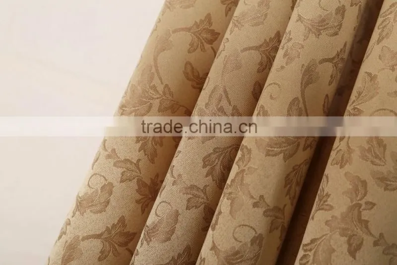 100% polyester fabric Jacquard Curtain Panel Grommet Drapes