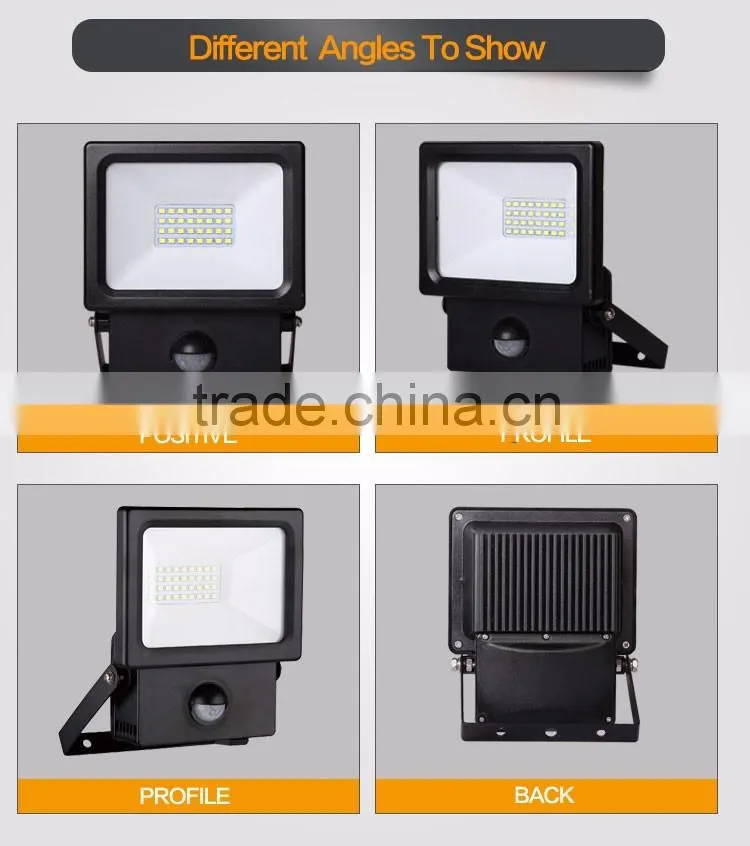 m051910 High bright 10W led flood lights pir sensor