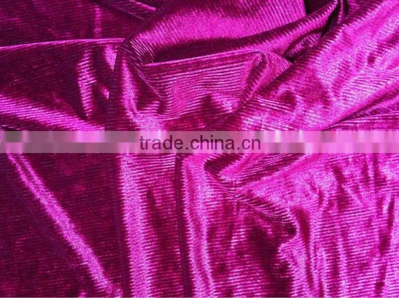 High Quality Stripe Poly/spadnex stripe Korea velvet fabric for Dress, blouse