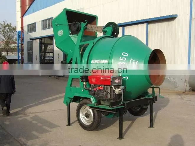 High capacity JZC350 diesel engine powered concrete mixer