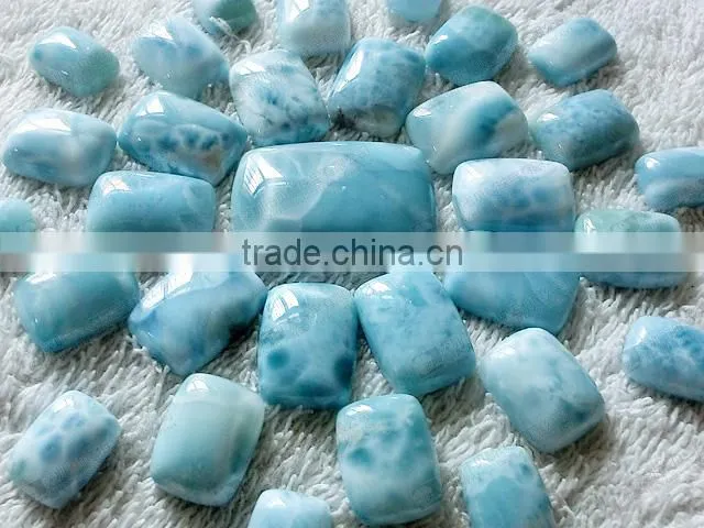 13x18mm larimar stone beads,natural larimar rectangle cabochon