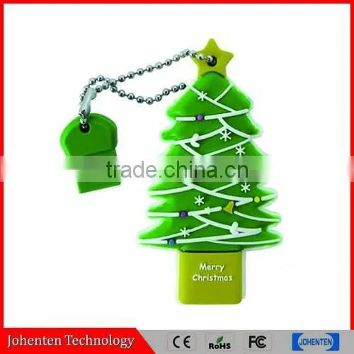 Christmas Style Plastic cartoon anime usb flash drive printing logo fast delivery