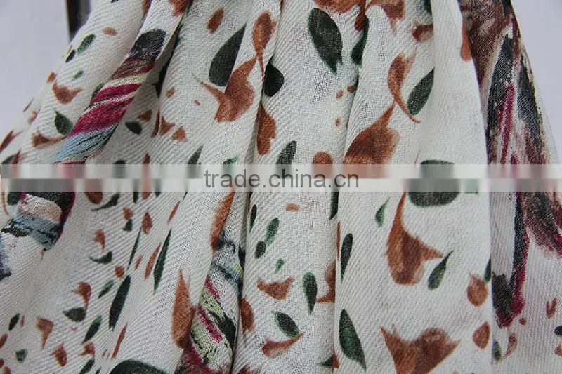 Custom Winter Pashmina Screen Printing 100% Wool Women Scarf